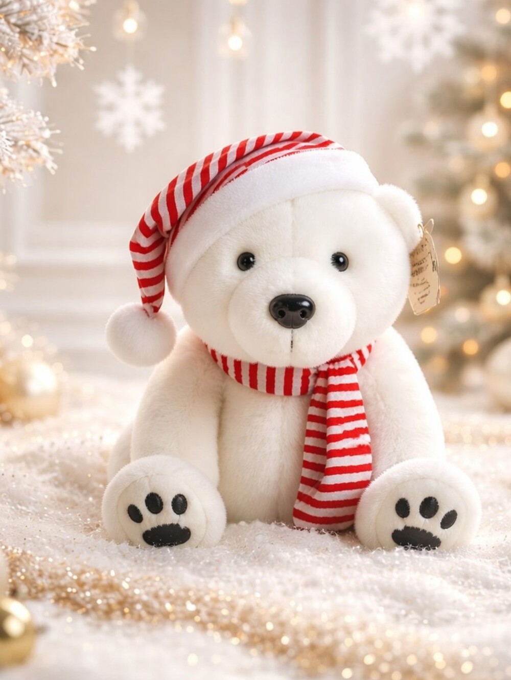 Vintage 1993 Coca-Cola Plush Designs Christmas Polar Bear